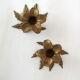 Brass flower candle holders