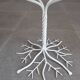 Sculptural Wrought Iron Garden Chairs with Tree Design 1950s Set of 5