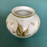 Handmade vase signed Moustiers