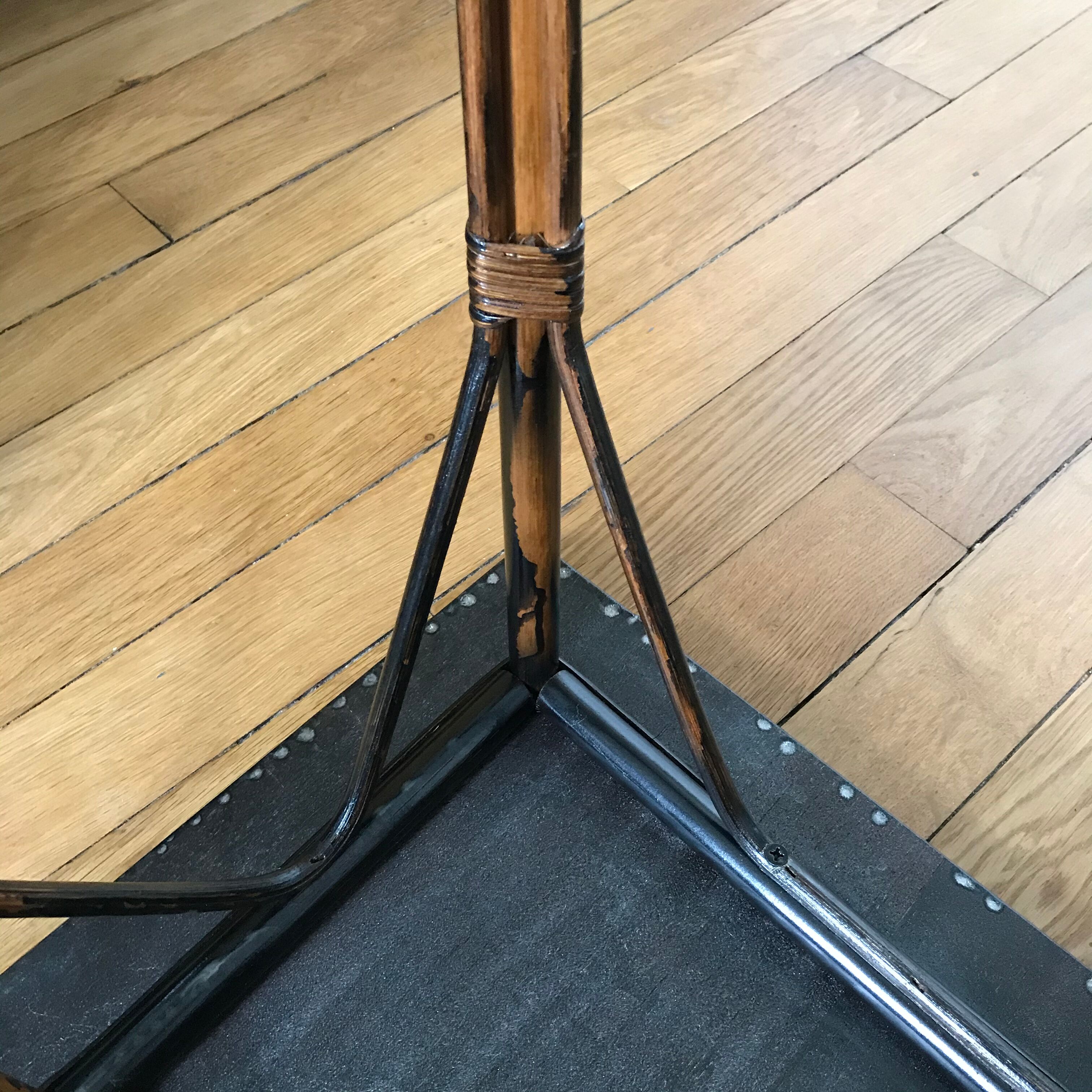 Black rattan coffee table