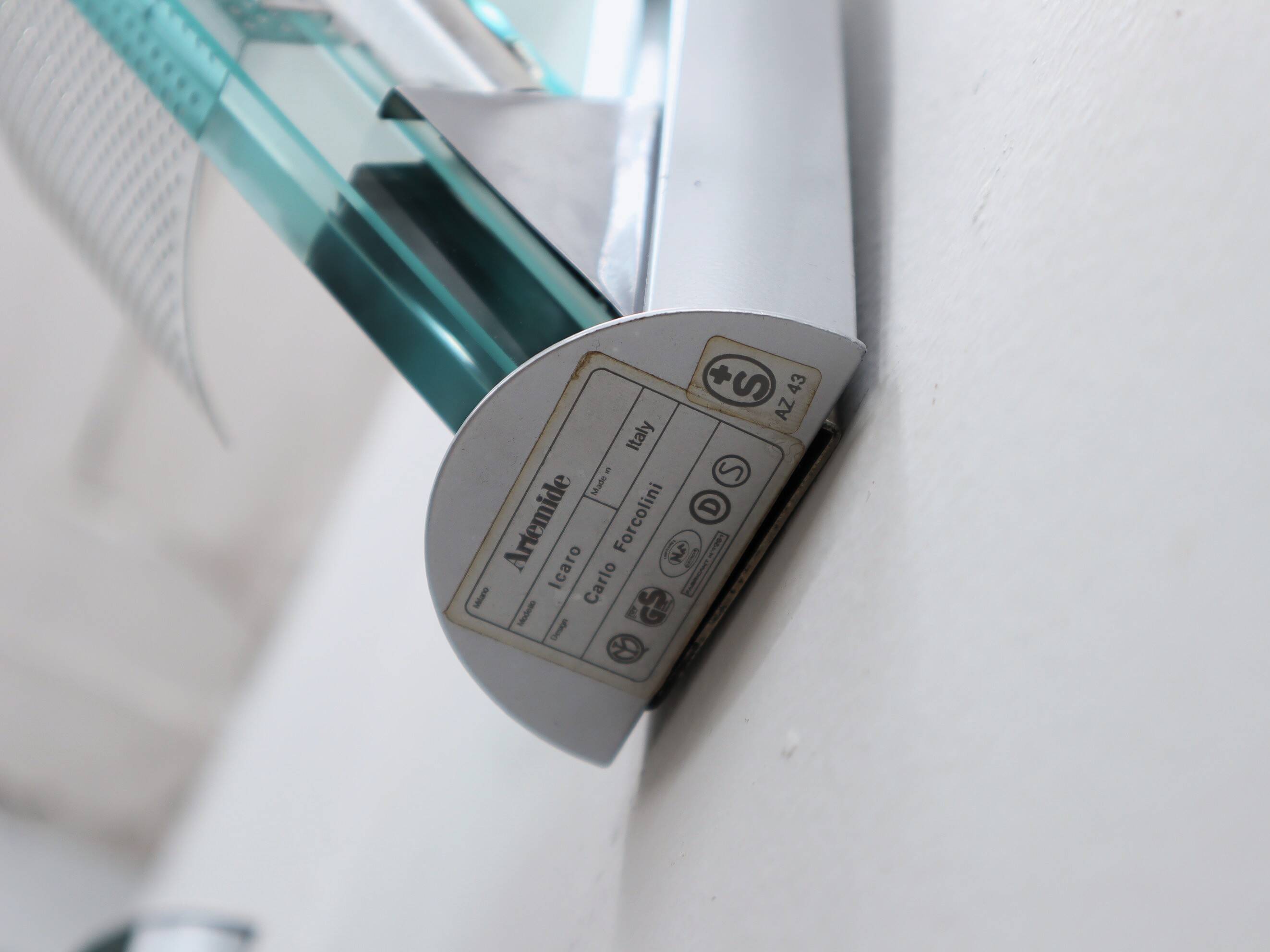 Artemide Icaro wall sconces Carlo Forcolini post-modern design 1980s