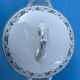 Round soup tureen, Primerose model, birds, half porcelain, Badonviller