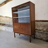 Small MDK display case / teak veneer bookcase 1960 Scandinavian design