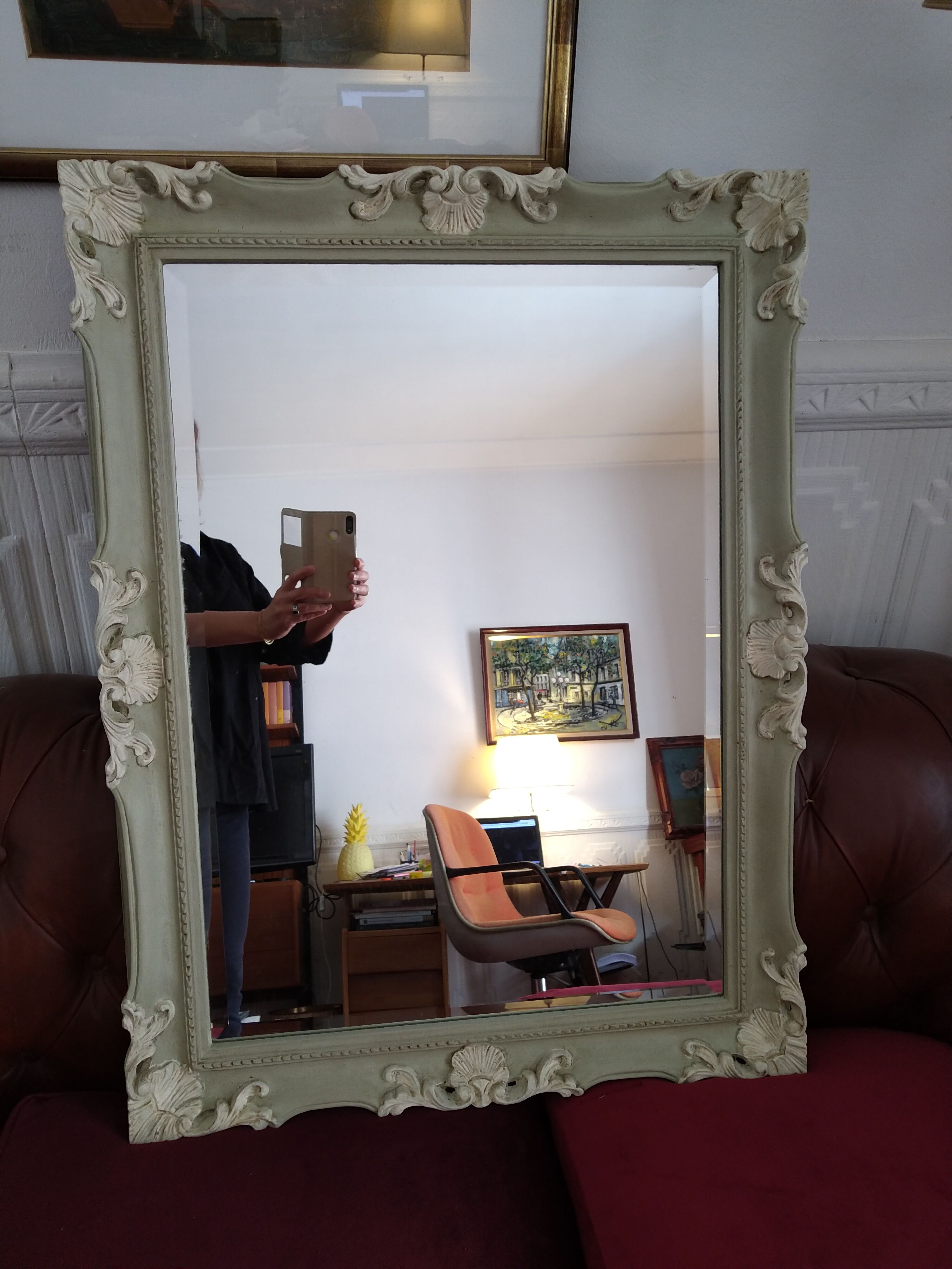 Bevelled baroque mirror 61x84cm