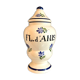 Fl apothecary jar. hand-painted earthenware anis