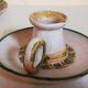 Duo of 50s ceramic hand candle holders