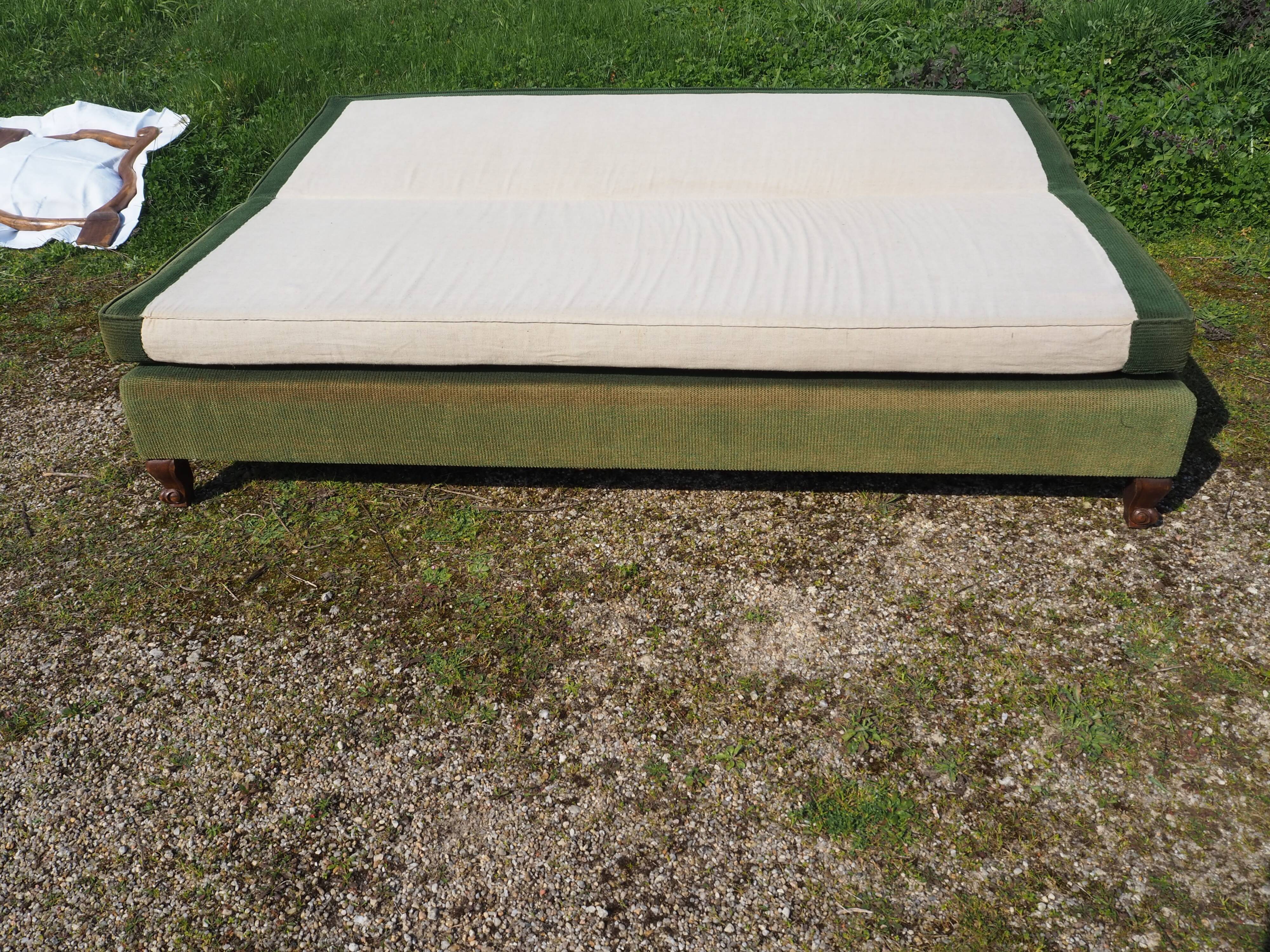 Louis XIII Style Convertible Sofa Sheep Bones