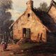 Godchaux. Oil on panel, animated landscape. 19th century
