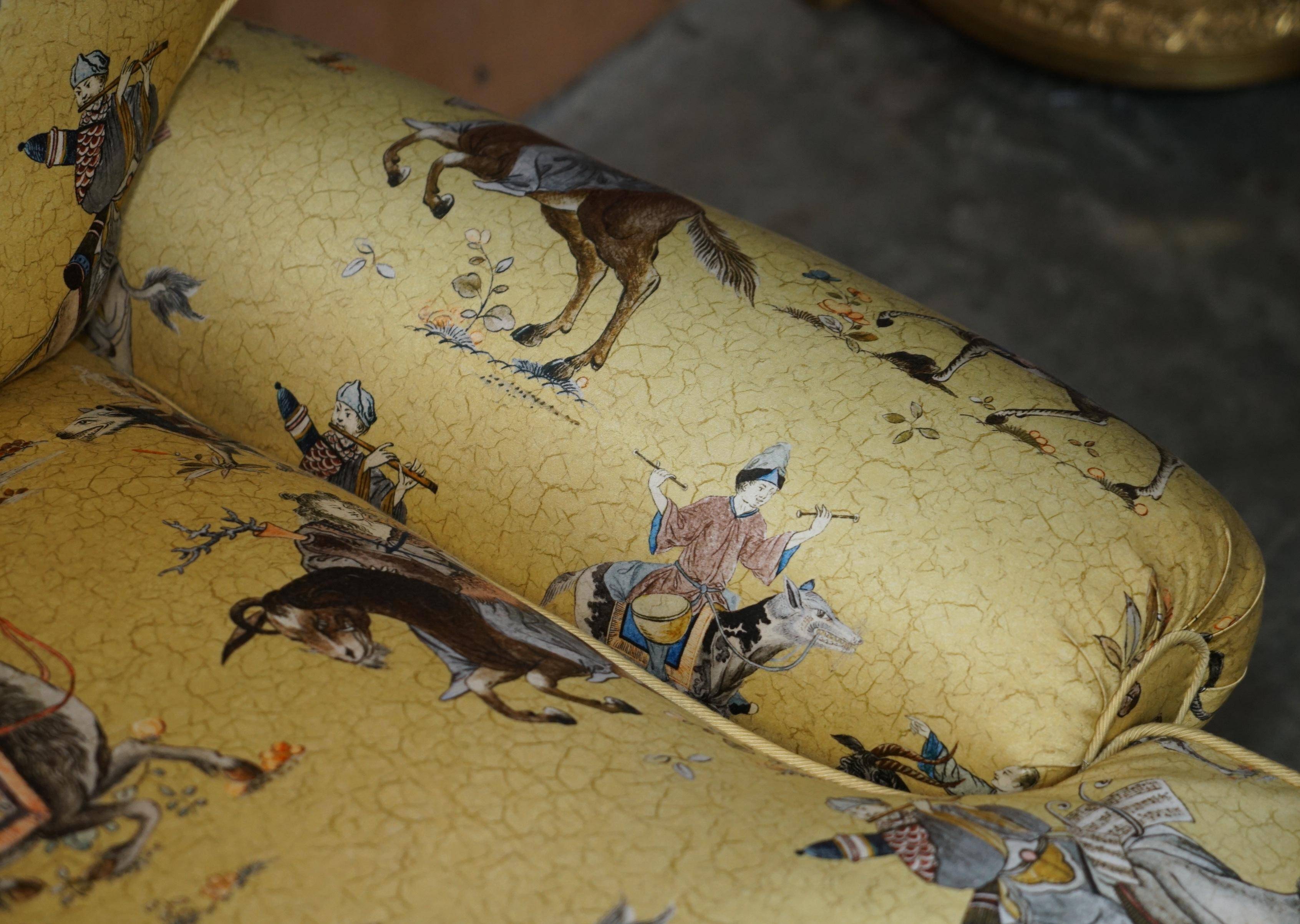 Canapé Peter Dudgeon Fitzwilliam Chinoiserie style upholstery