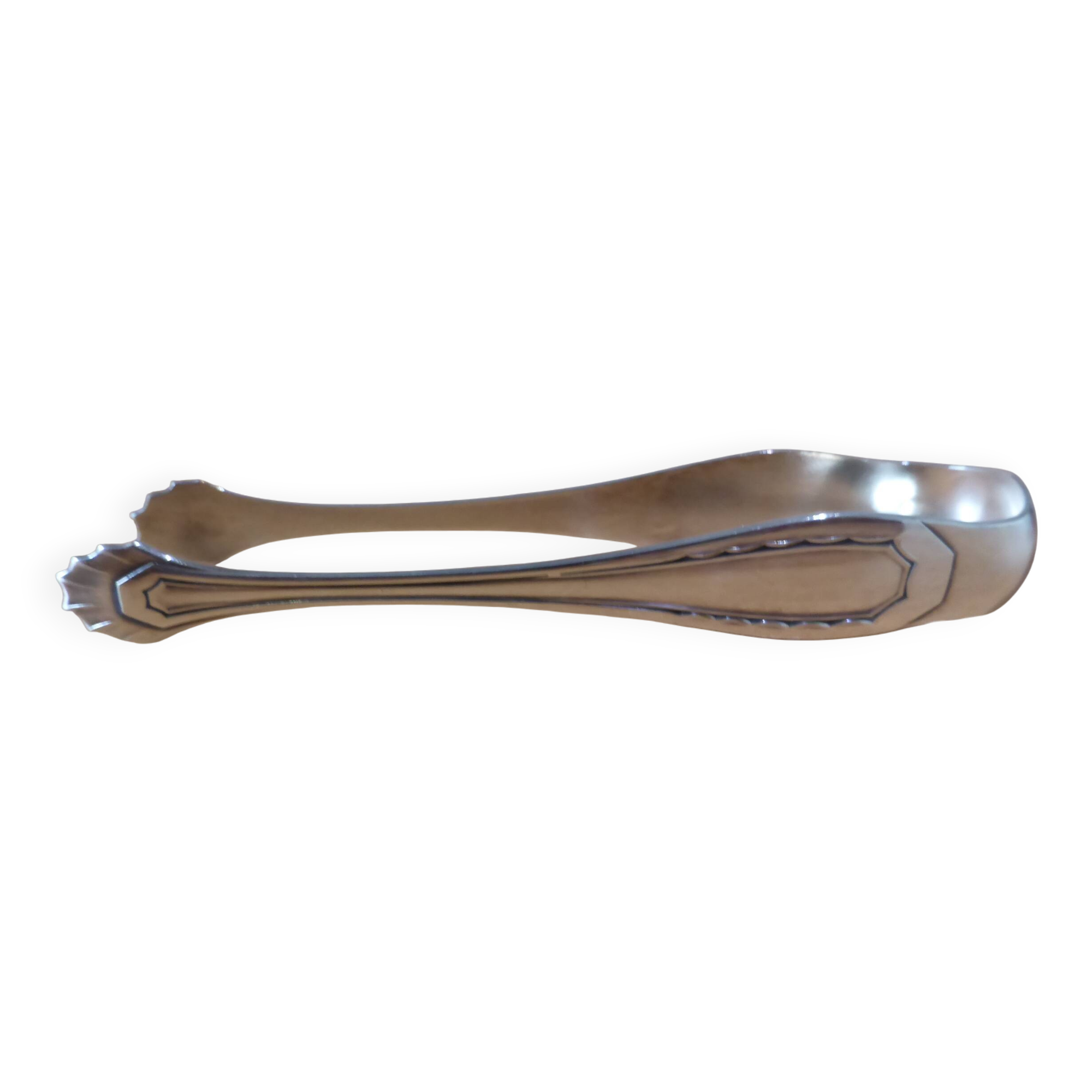 vintage silver metal sugar tongs