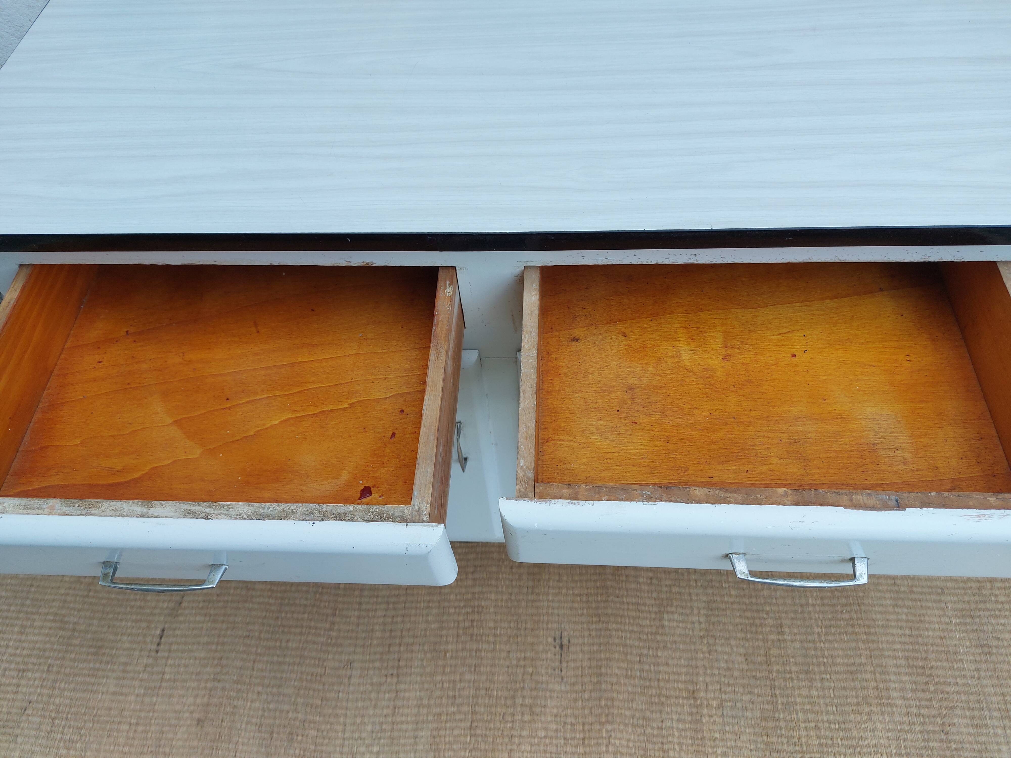 wooden cupboard, formica top