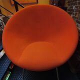 Fauteuil orange Habitat vintage par Philip Treacy
