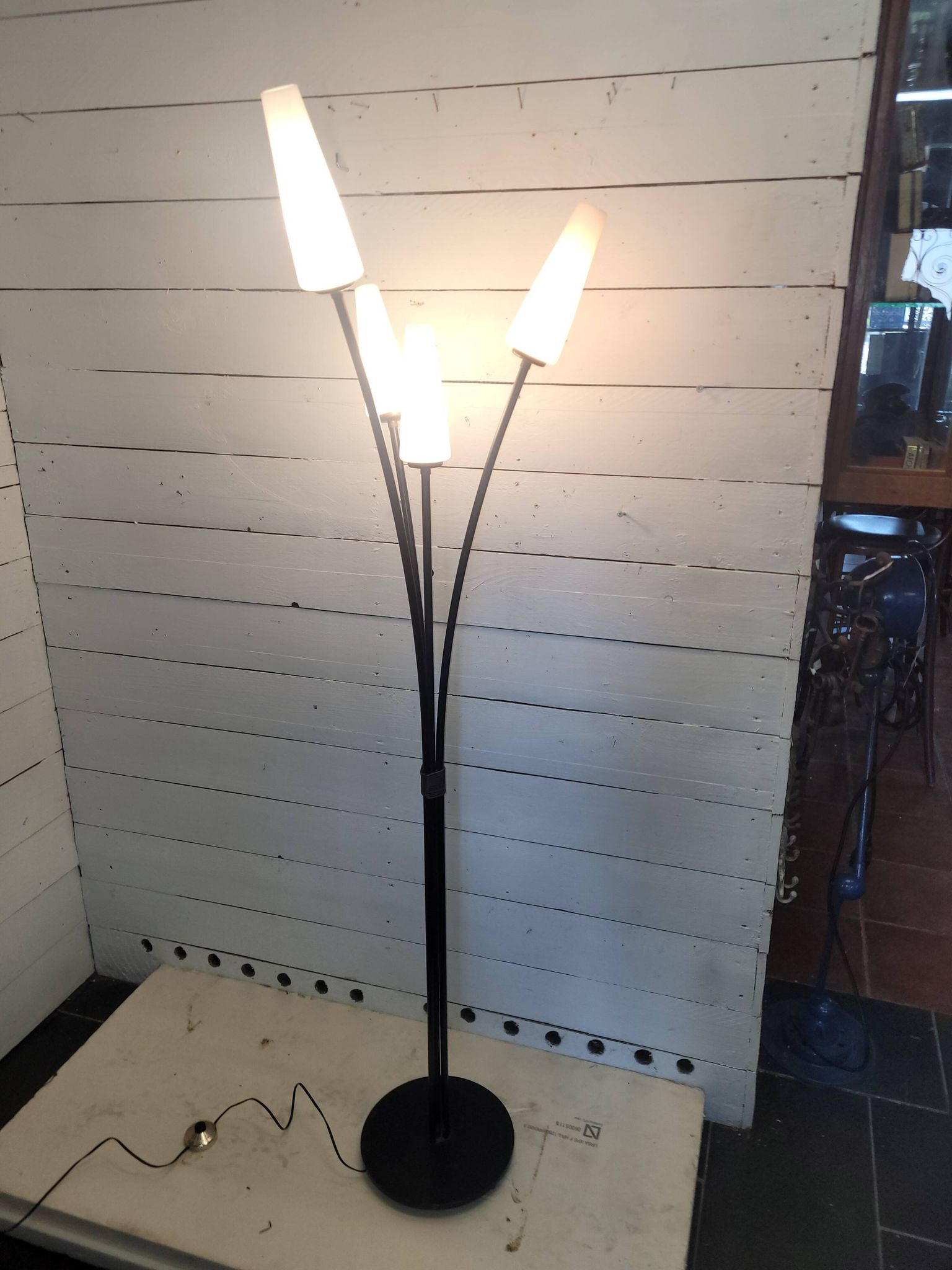 Lampadaire vintage 4 lumières des années 60