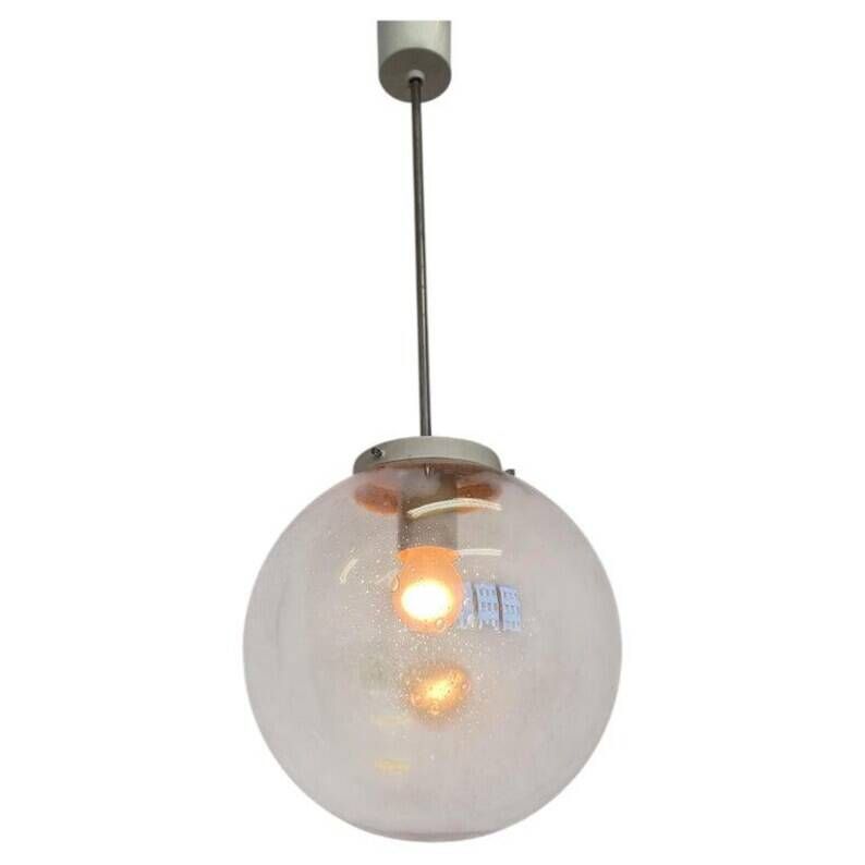 Design mid century art Glass pendant - Czechoslovakia, 1970s