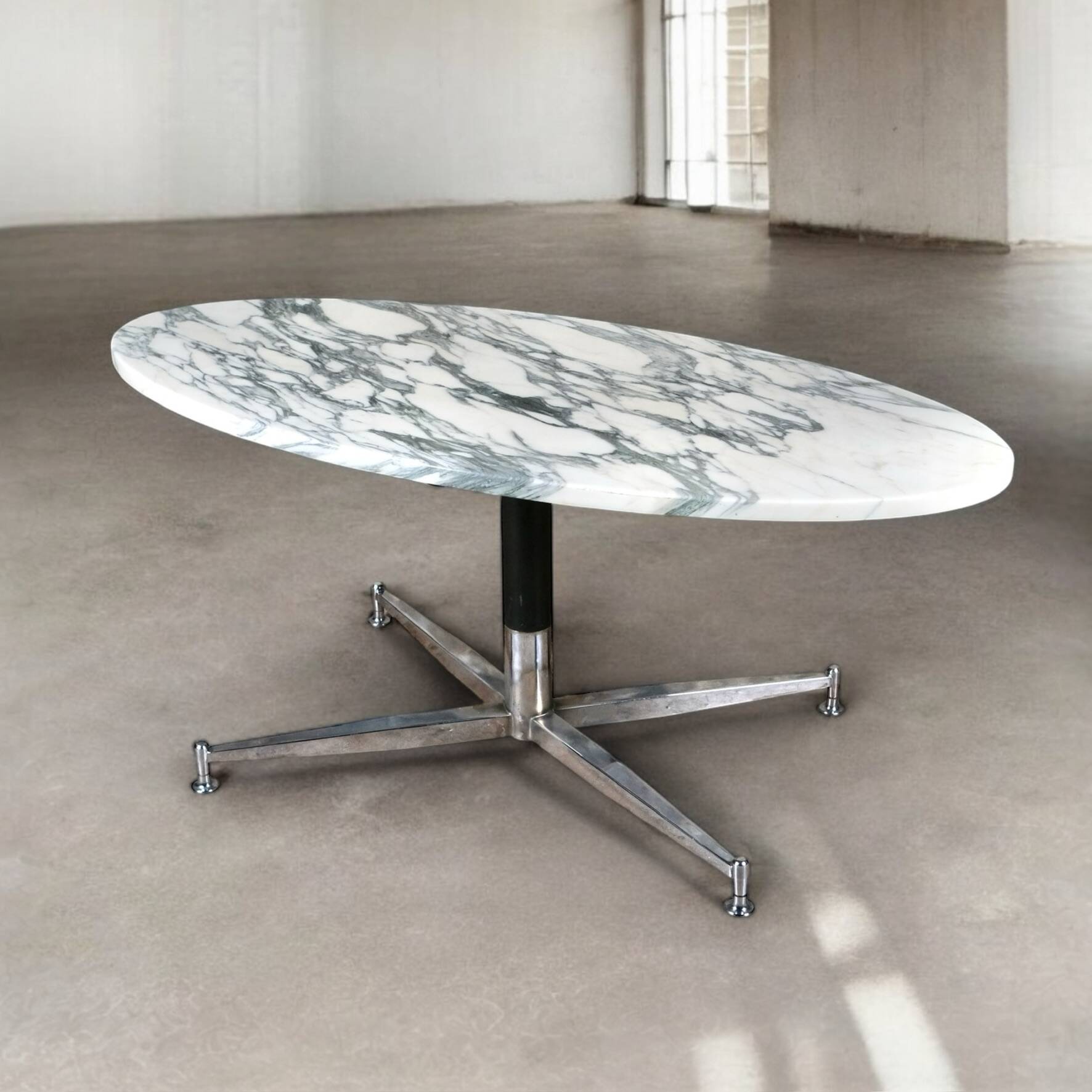 Michel Kin Arabescato marble coffee table for Arflex, 1960