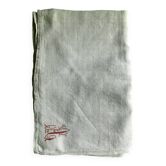 Old harvest tablecloth in hemp tinted in monsoon green
