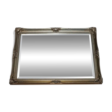 Grand Miroir Mural Suspendu Biseauté Orné Vintage