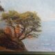 Oil on canvas Edge of the Mediterranean, rocks and pines of B.Willard