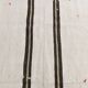 5x7 Turkish Hand-Woven Beige & Brown Striped Kilim Carpet, 144x202Cm