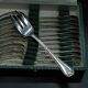 12 silver metal cake forks model louis xv style shell