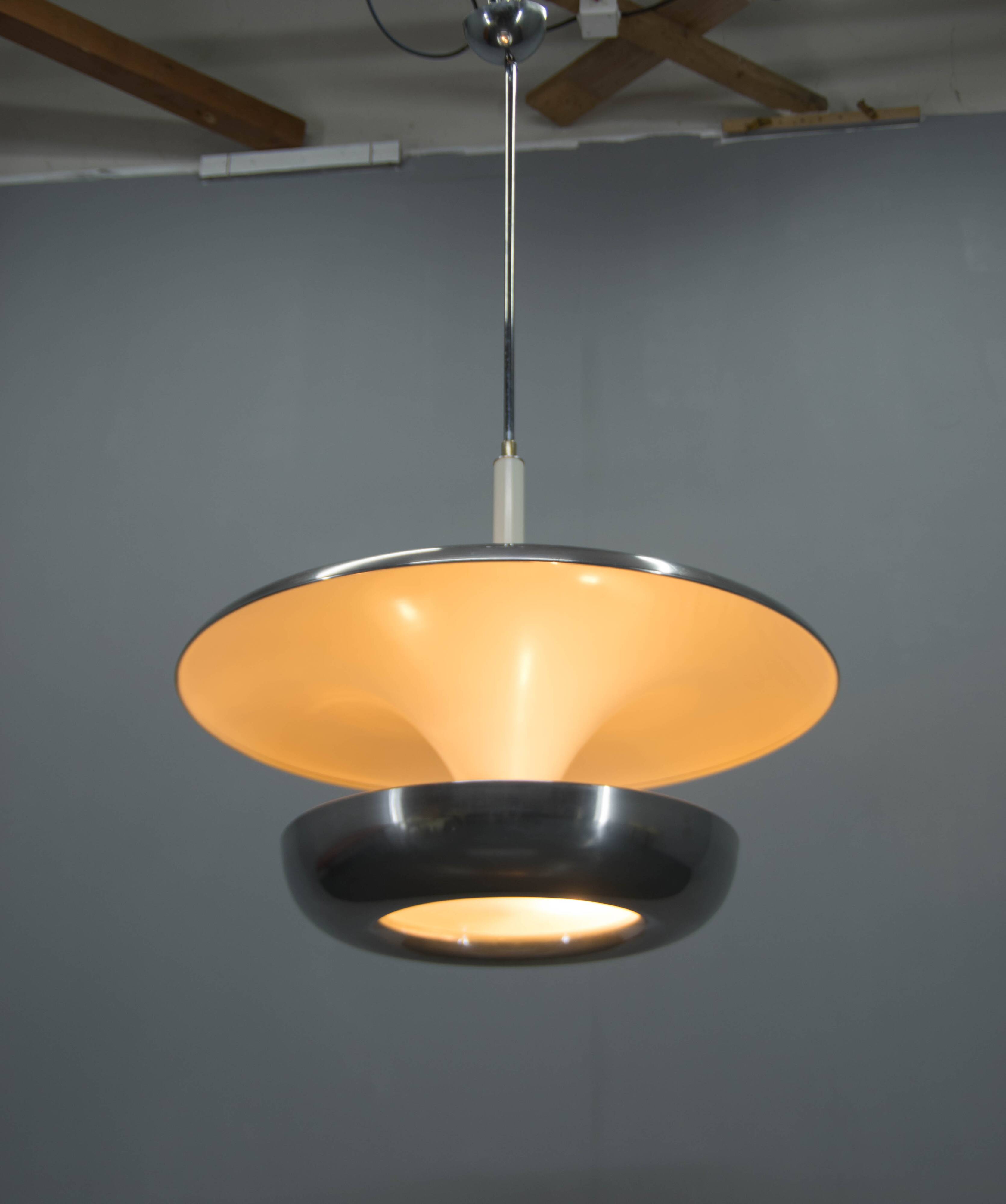 Large Bauhaus Chandelier by IAS, 1920s, Restored