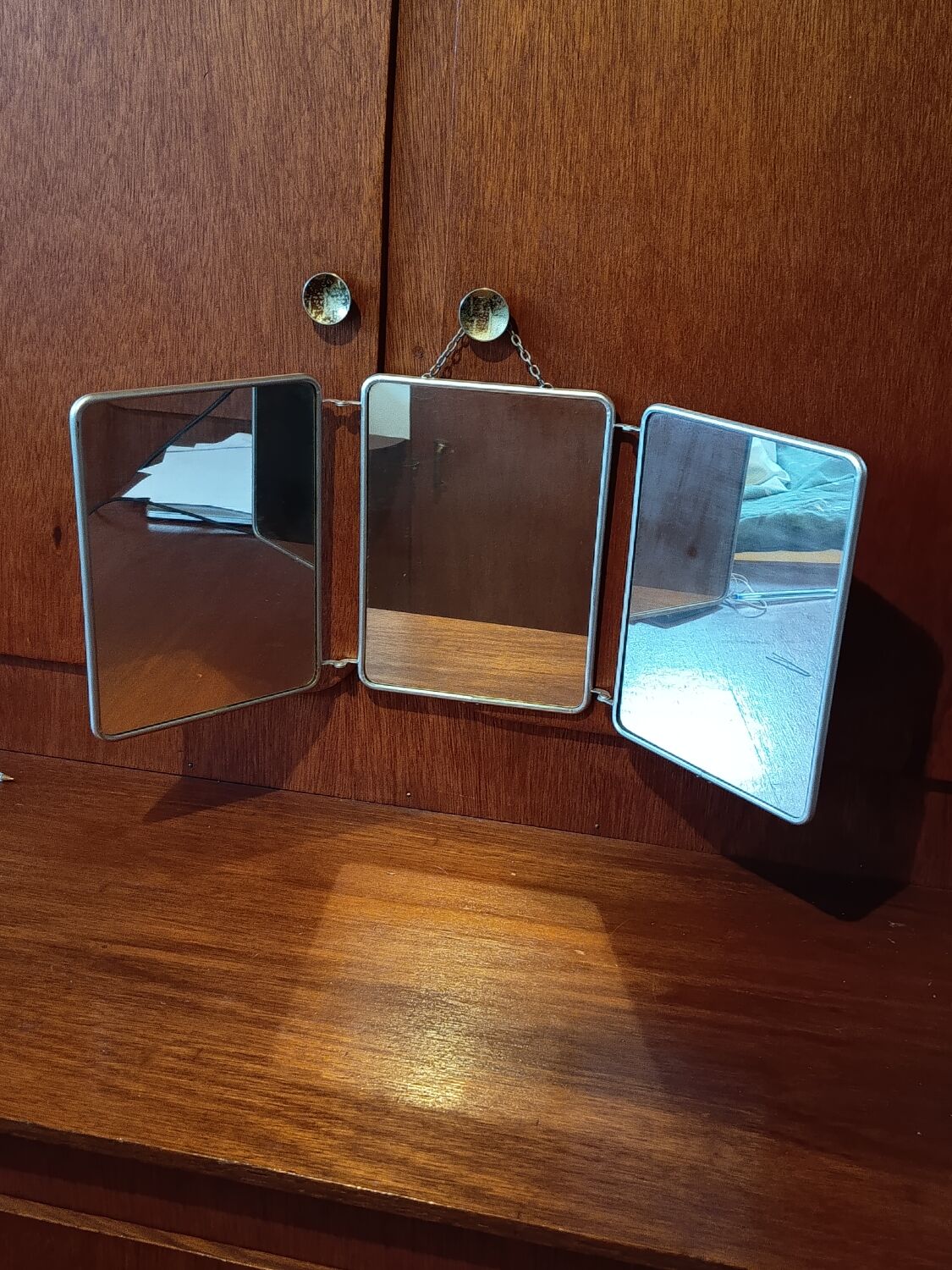 Barber mirror triptych