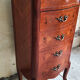 Chiffonnier Louis XV marqueterie et marbre