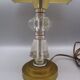 Antique art deco lamp in brass and crystal