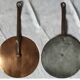 Set of 3 copper lids late nineteenth early twentieth century