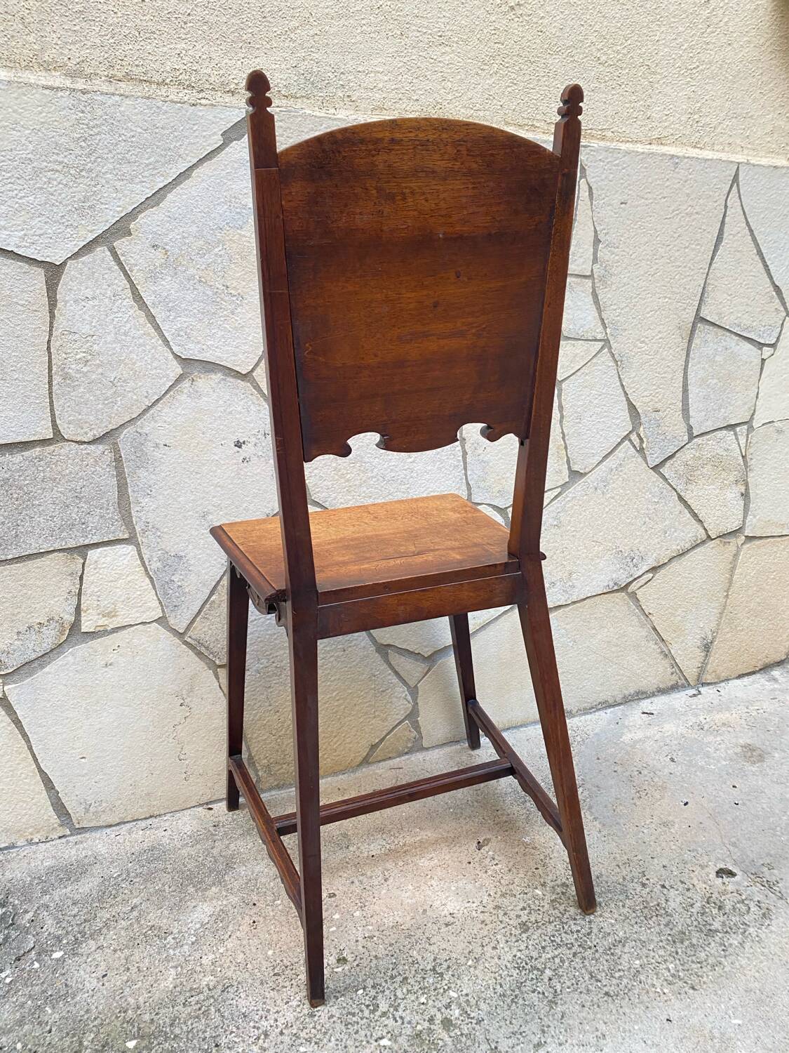 Carved walnut lounge chair