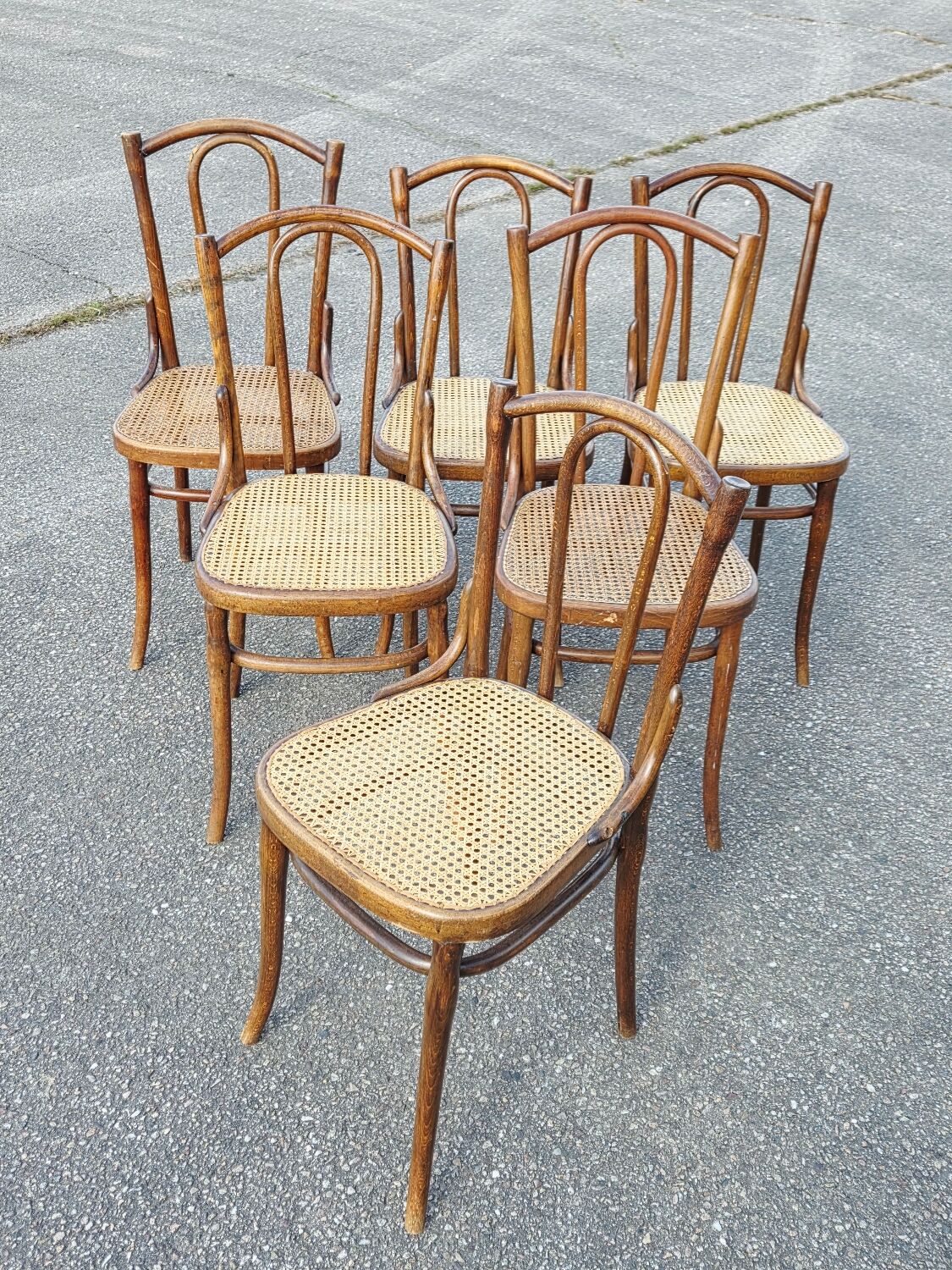 Set of 6 Bistro Chairs No. 56 Thonet