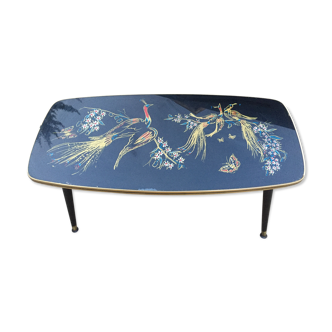 Vintage coffee table with compass feet