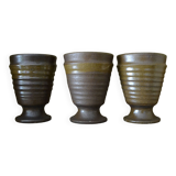 Set of 3 marsh sandstone cups