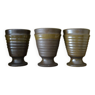 Set of 3 marsh sandstone cups