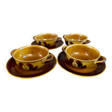 Set of Ochre Villeroy & Boch Soup Bowls and Plates from the Picnic Series