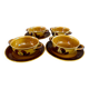 Set of Ochre Villeroy & Boch Soup Bowls and Plates from the Picnic Series