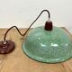 Industrial Factory Green Enamel Ceiling Lamp , 1960s