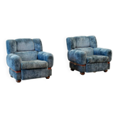 Set of two French lounge chairs