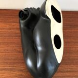 Vintage ceramic wall lamp by JC Peiré 80s