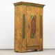 Armoire de mariée peinte d'art populaire