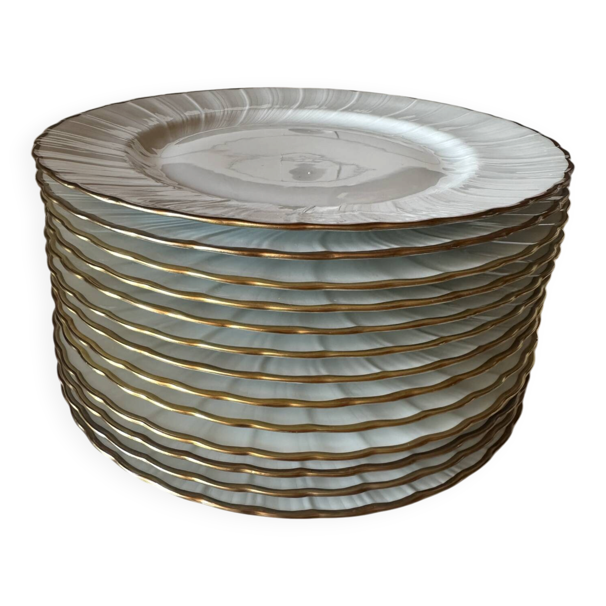 13 flat plates Bernardaud Verlaine