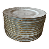 13 flat plates Bernardaud Verlaine