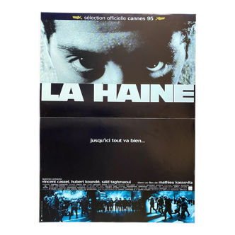 Affiche cinéma originale "La Haine" Vincent Cassel, Mathieu Kassovitz 40x60cm 1995
