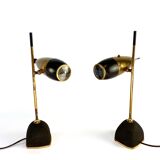 Oscar Torlasco, pair of table lamps modele 577, Lumi Milan, 1960