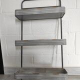 Large vintage metal 3 tier shelf