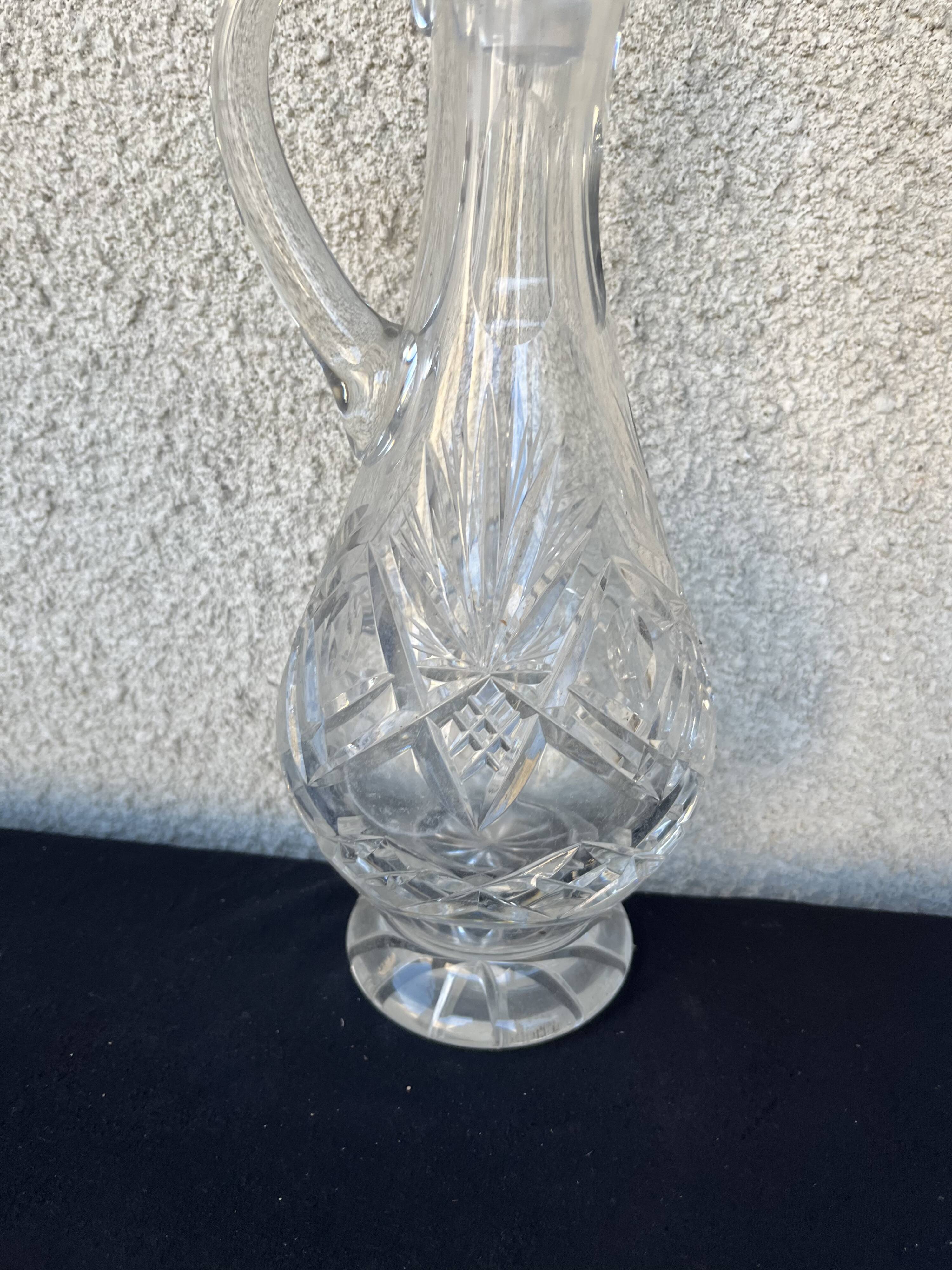 **Cut Crystal Wine Decanter - Lorraine, Etzel