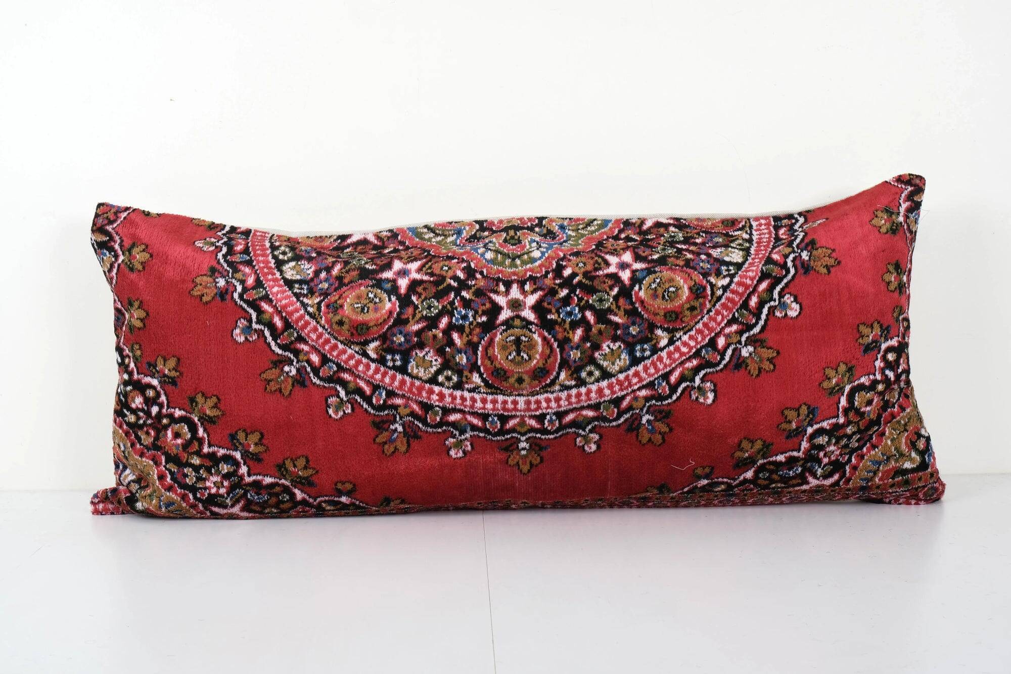 Vintage velvet cushion cover 46x97 cm