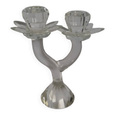 Chandelier candle holder flower in handcrafted cut crystal