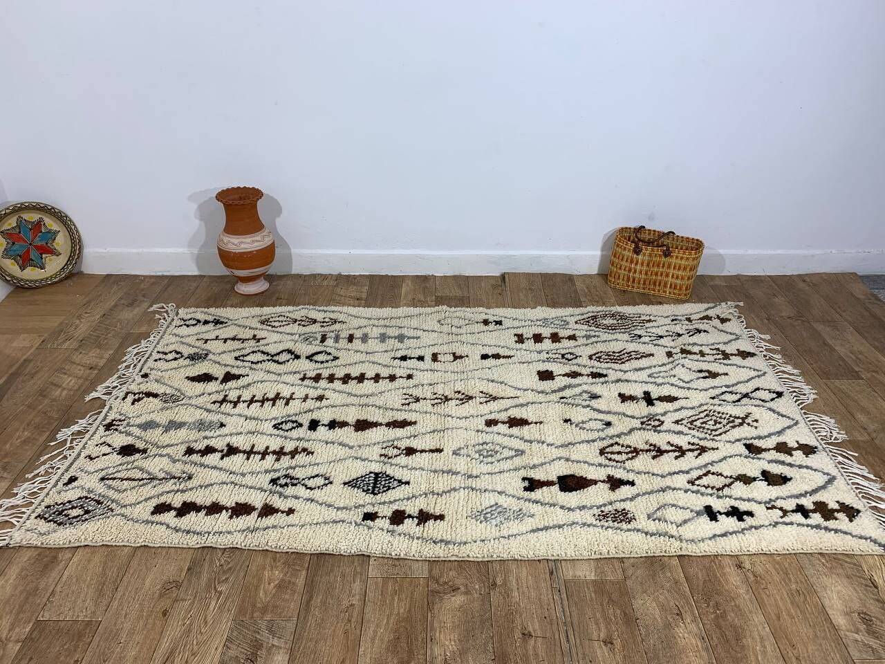 Handmade Moroccan Berber rug 254 X 144 CM