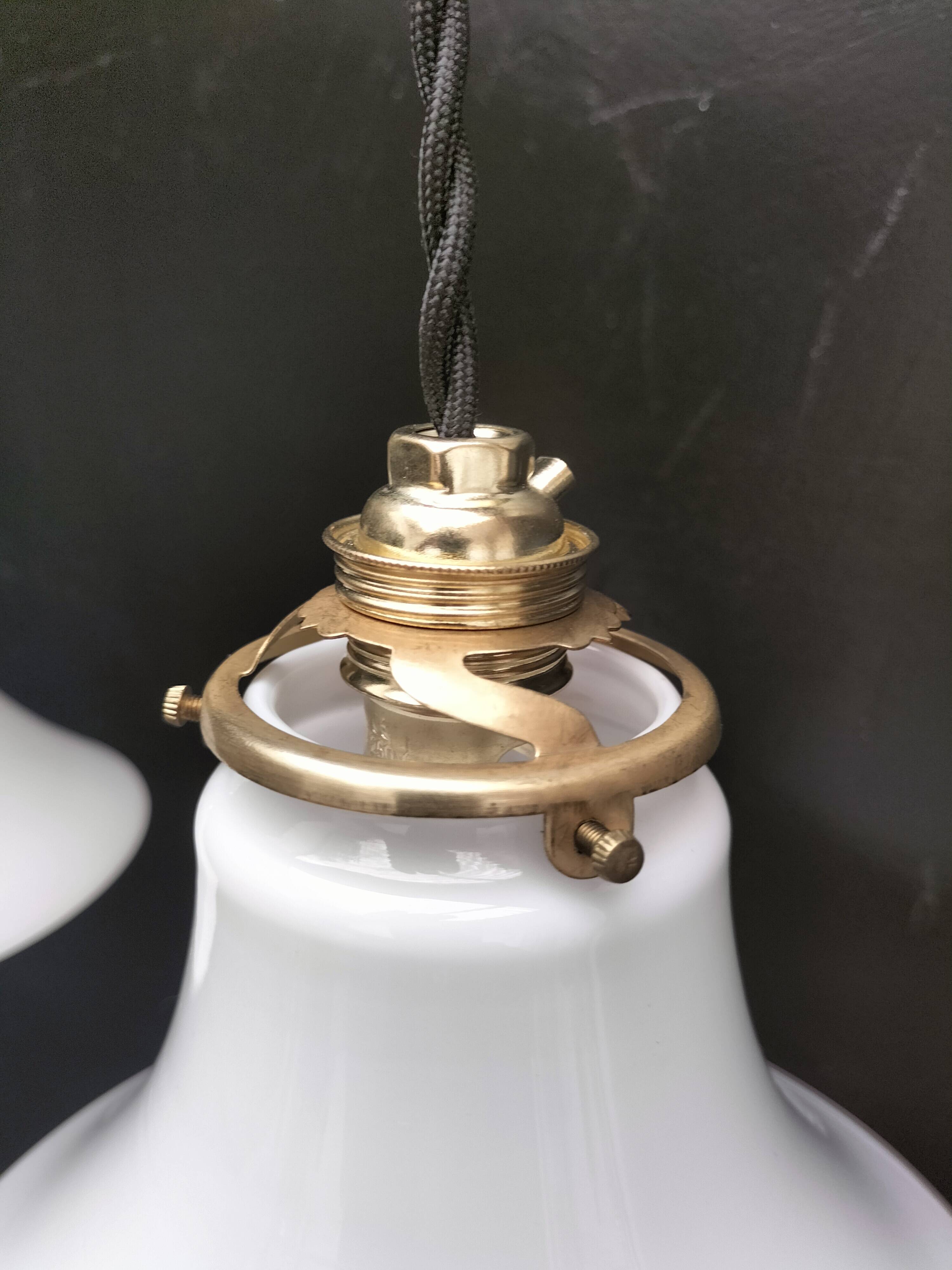 Opaline pendant lights